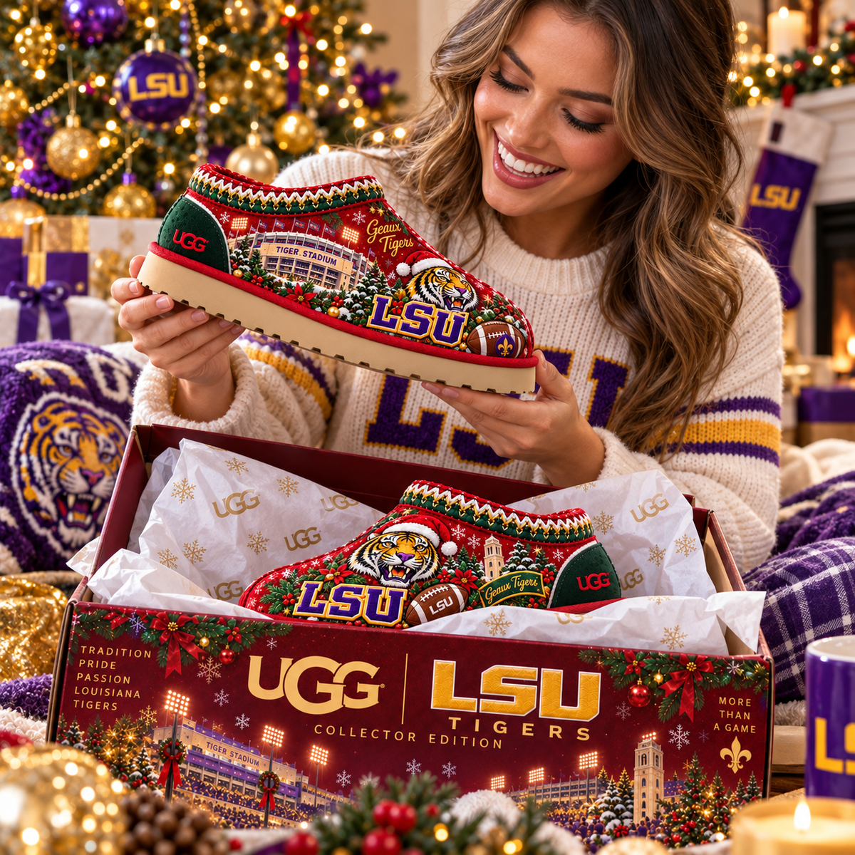 Premium LSU Heritage Suede Clog PDL