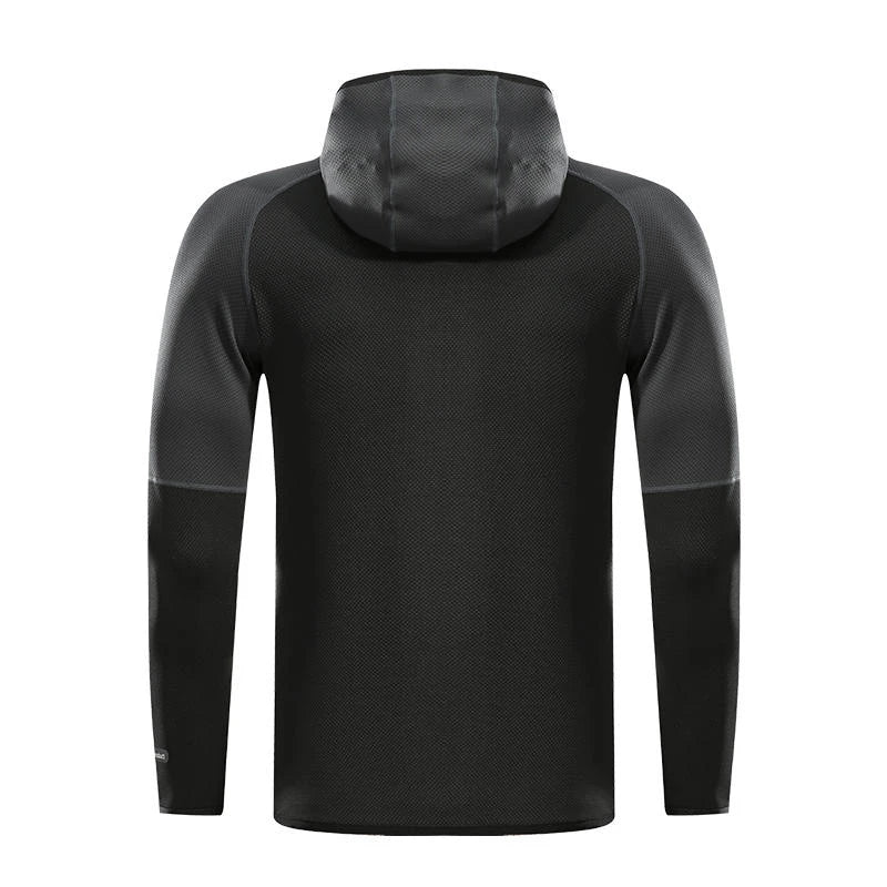 Karentea Men Running Jacket Sports and Leisure Jackets Coat Men's Windbreaker Hooded Gym Tracksuits Sportswear Jogging Clothing